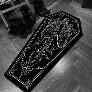 Halloween Irregular Body Organ Decorative Carpet, Vintage Art Creative Bedroom Bedside Rug, Soft Large Area Sofa Coffee Table Mat, Soft Washable Rugs