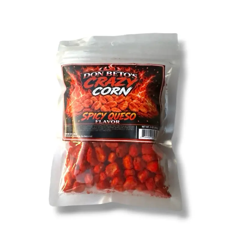 Don Beto’s Crazy Corn Spicy Queso Flavored-Flamin Hot Flavor 3oz