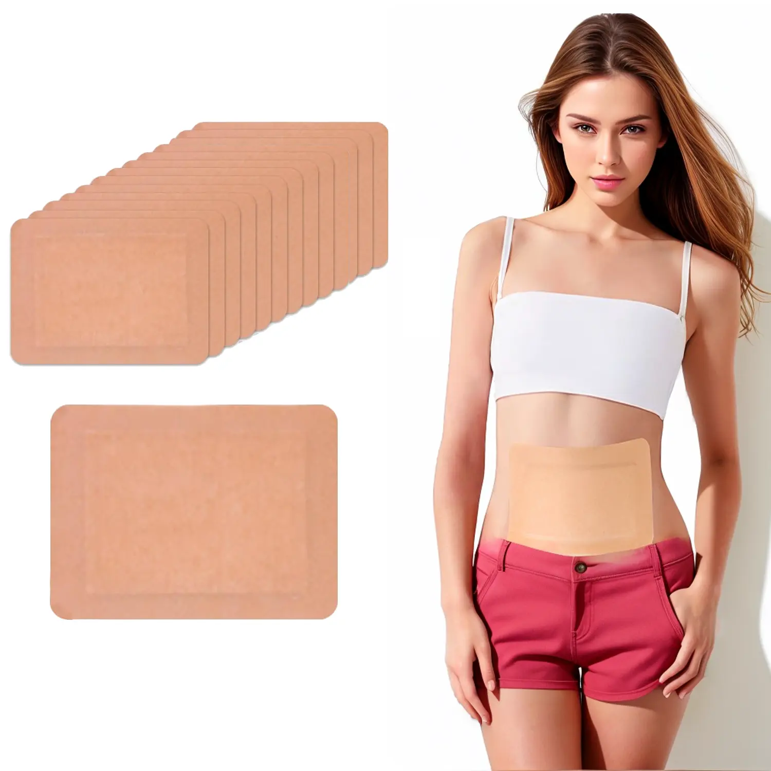 17PCS Castor Oil Pack Wrap,Castor Oil Patchs,Castor Oil Packs,Massage Oil pack, No Washing Self Adhesive with High Absorbent Organic Cotton Flannel,Stick it anywhere you want（not contain castor oil） Skincare Comfort Convenience body oil