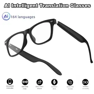 PENGTENG Upgraded AI Smart Glasses, Bluetooth Headset Glasses, Smart Audio Glasses, Support Multilingual Translation, Hifi Sound, Hd Calls, Suitable For Business Office, Sports, Travel, Smart Gadgets, Ideal Gift Choice, Multifunctional Smart Glasses