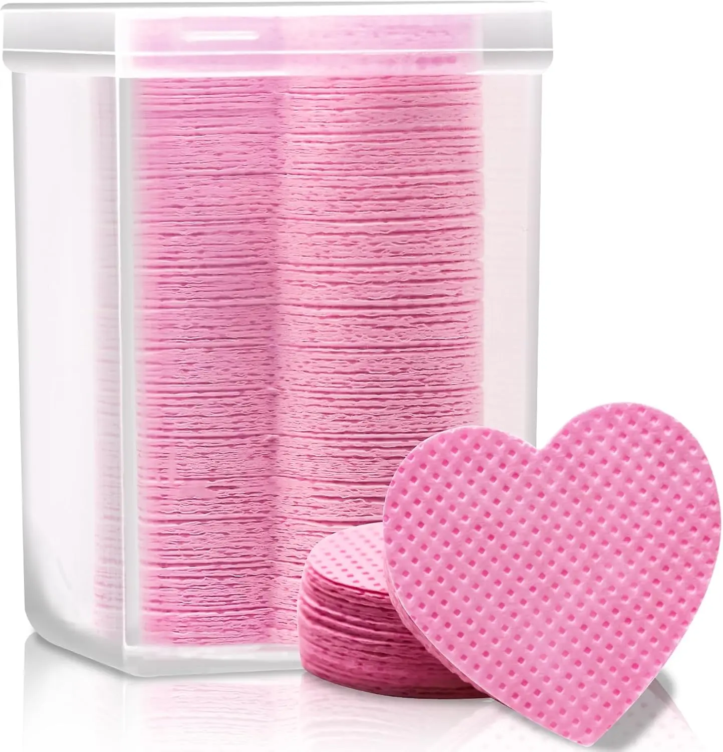 Halloween Fall Gift Eyelash Extension Glue Wipes 200 PCS Lint Free Nail Wipes Non-Woven Fabric Lash Glue Nail Polish Remover for Lash Extension Supplies (Pink)