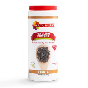 Vanilla Flavored Psyllium Husk Powder - Sugar-Free Natural Fiber for Gut Health - Naturlax