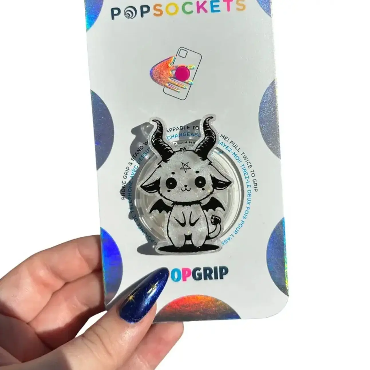 Viral Spooky Cute Goat Phone Grip Magsafe, Cute Edgy Baphomet Phone Grip Holder, Funny Phone Holder, Cartoon Animal Kindle Grip, Gift for Girls Boys