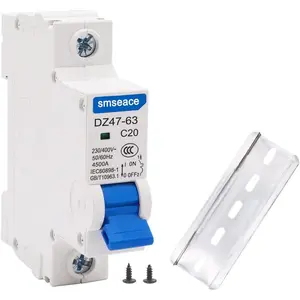 Miniature Circuit Breaker Low Voltage AC 20A 230/400V,1 Pole AC Disconnect Switch C20 DIN Rail Mount Used to Protect Circuit Equipment