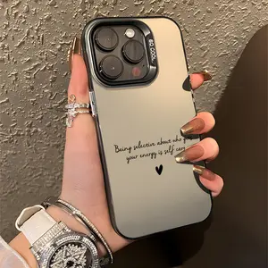 Motivational Quotes Heart Aesthetic Design Case for IPhone 17 Pro Max 16 Plus 15 14 13 12 11 Air E Shockproof Drop Protection Durable PC Smartphone Cover