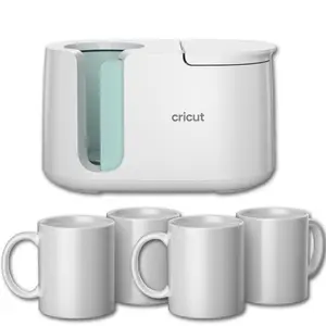 Cricut Mug Press Heat Press Machine with 4 Mugs Bundle