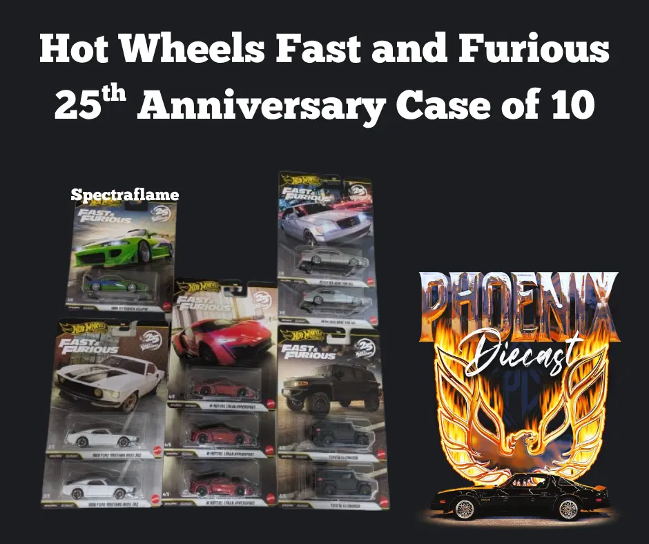 Hot Wheels Fast and Furious 25th Anniversary Case of 10 - TikTok Shop