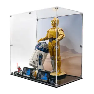 Acrylic Display Case UV Print Compatible with LEGO® C-3PO R2-D2 75398 75379 - Sets Not Included