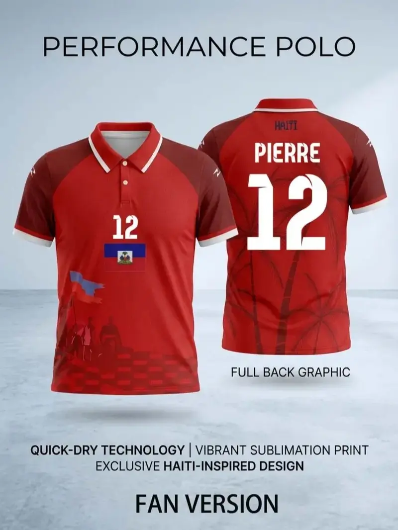 (Custom name and number) 2026 Haiti Soccer Jersey, Haiti Soccer Shirt, Haiti Football shirt, High Performance T-Shirt, Fan Gear, Gift for Him