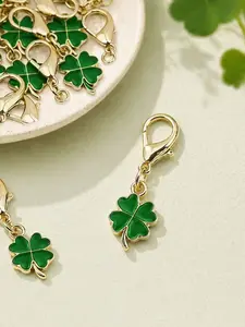 10-Piece Lucky Clover Keychain Set, Lobster Clasp Design, Perfect for St. Patrick's Day, Graduation, Birthday, Wedding Gifts