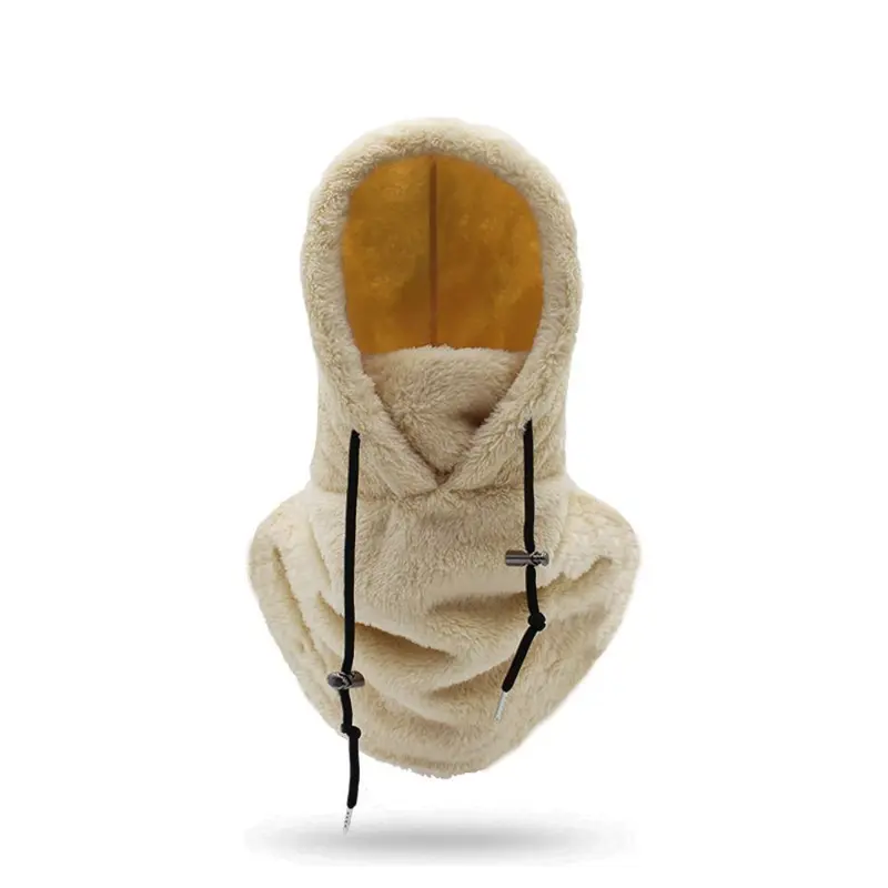 Sherpa Fleece Balaclava Ski Mask Windproof Thermal Cover Unisex Winter Achiou Ski Mask for Women Men, Sherpa Hood Ski Mask, Winter  main image 4