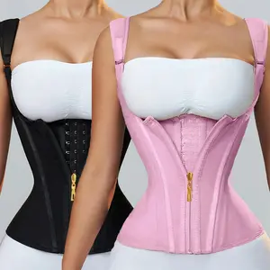 Adjustable abdominal shaping belt with back support waistband, suitable for sports and daily wear of shaping clothes, zipper+3 buckle closure for free size adjustment, used to improve posture and provide support
