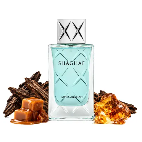 Swiss Arabian SHAGHAF - Eau de Parfum men.s fragrance - 75ML (2.5Oz) - Oriental, Woody, Gourmand Fragrance Family - Long Lasting Arabic  Perfume for men