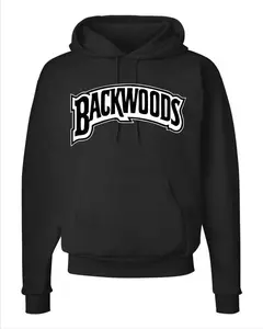 Backwoods Black Basic Hoodie, Sport Unisex Hoodie, Minimalist Hoody For Men Women
