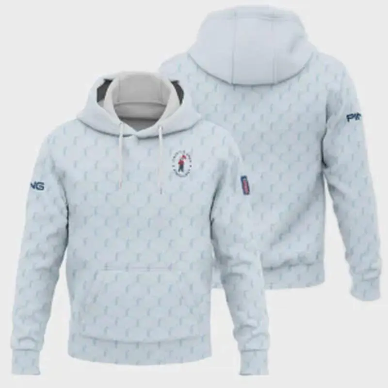 Shop Now for Classic Golf Sport Pattern Light Blue Hoodie from 124th US Open Pinehurst!