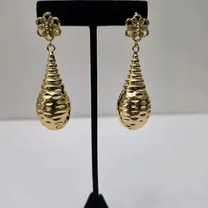 #416. 18K Gold Plated Drop Earring  Unique  High quality  Water Resistant  Hypoallergenic  Nickel Free, light weight,  Every day, Party, Gift idea.