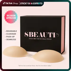 SBEAUTI Top1 VIRAL Push Up Cleavage Bra- Silicone Cleavage Bra, Strapless & Backless, Up to G Cup Summervibes