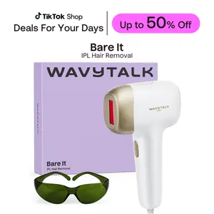 Wavytalk Bare It IPL Hair Removal with Ice Cooling, 3 Modes & 24J Dual-Pulse for Salon-Level Results on Face, Body & Bikini, Painless & Precise