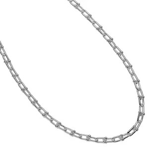 Pre-owned Tiffany & Co. Sterling Silver 925 (Ag925) Small Leather Goods HardWear Small Link Silver Necklace