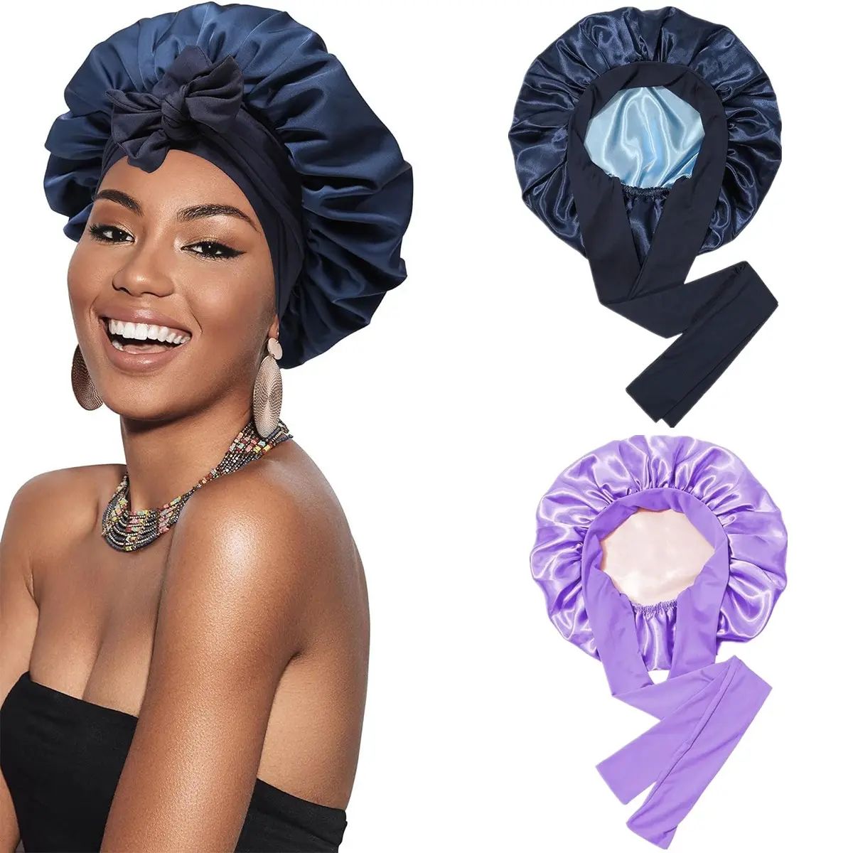 2PC(1PC Navy+Light Blue&1PC Light Purple+champagne