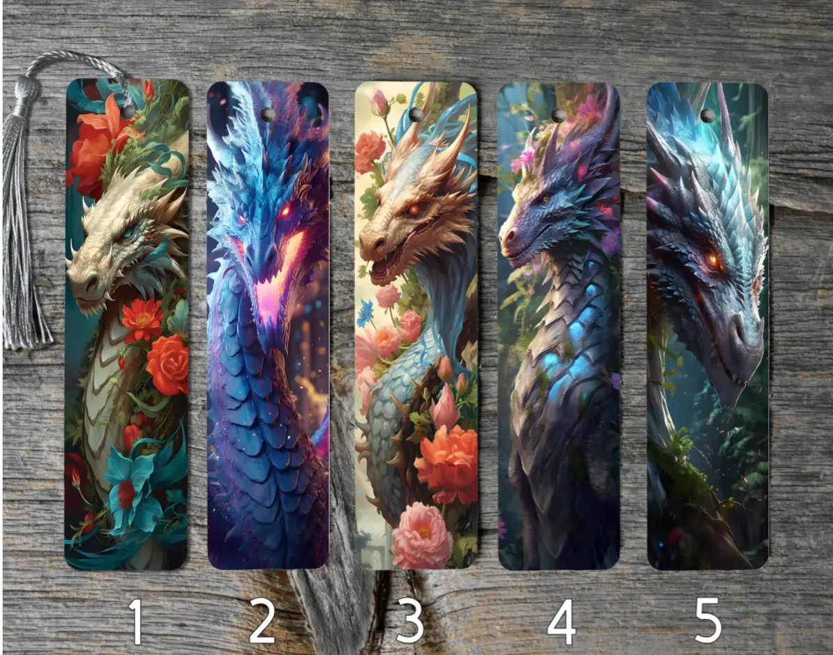 Dragon-Themed Metal Bookmarks - Durable Metal Book Accessories, Book Lover Gifts for Literature Enthusiasts