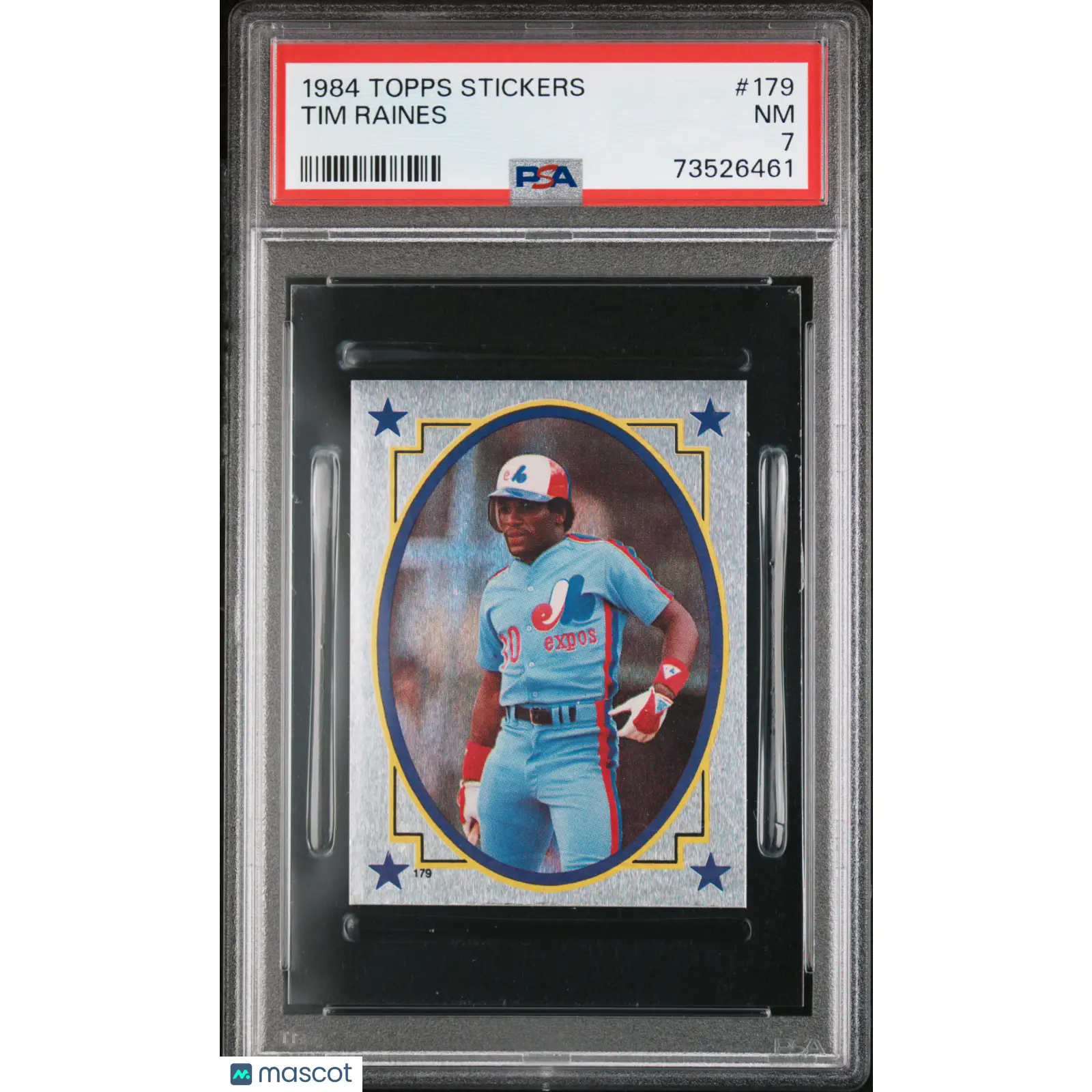 Tim Raines PSA 1984 Topps Stickers Baseball #179 7 73526461