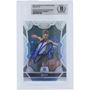 Butch WWE Autographed 2022 Panini Chronicles Certified #225 Beckett Fanatics Witnessed Authenticated Card - Fanatics Authentic Certified