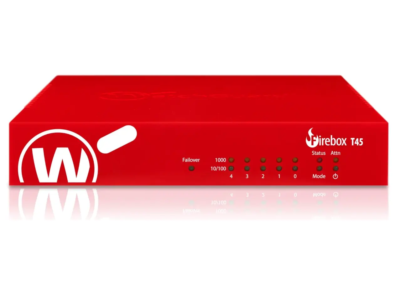 WatchGuard Firebox T45-W-PoE Network Security/Firewall Appliance - 5 Port - 10/100/1000Base-T - Gigabit Ethernet - 3.94 Gbit/s Firewall Throughput - 5 x RJ-45 - 3 Year Basic Security Suite - Tabletop