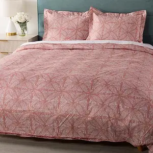 Farm to Home Organic Cotton Coral Batik Design Duvet Set - Queen
