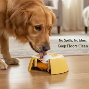 Spin-to-Eat Dog Slow Feeder Bowl – Interactive Treat Dispenser & Lick Bowl, Anti-Spill Design for Anxiety & Bloat Relief