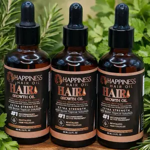 Happiness Hair Growth Oil Extra Strength with Biotin Topical Solution Revitalizes Hair Follicles 60ml