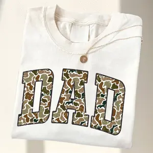Camouflage Dad Shirt, Fathers Day Gift, Military Style Graphic Pullover, Retro Daddy TShirt, Duck Camo Dad Shirt Crewneck Unisex Fit