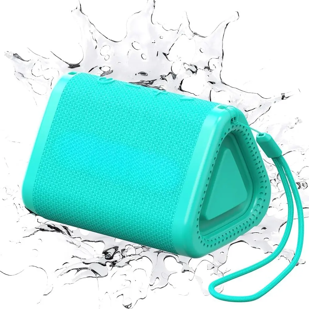 F-ADE08 Durable Portable Bluetooth Speaker, IPX7 Waterproof, 15H Playtime, Loud Stereo Bass with Dual Passive Radiators, 30 ft Range, TWS Pairing, Wireless Charging, Mobile & Bike Ride Use (Green), Phone