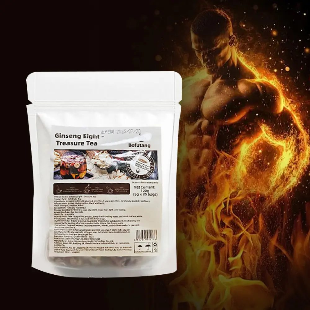 Ginseng Eight Treasure Tea - Traditional Organic Formula with Natural Herbal Ingredients for Enhanced Kidney Function and Overall Health