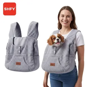 Extra Large Plush Dog Backpack, Puppy Carrier Purse, All-Season Pet Harness, Breathable Design, Suitable for Small to Medium Dogs, Polyester Material, Buckle Closure