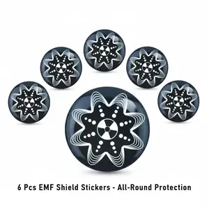 6 Pcs EMF Blocker Stickers Quantum Shield Radiation Protection for Cell Phones Laptops Tablets Self-Adhesive EMF Protection Stickers for Electronic Devices