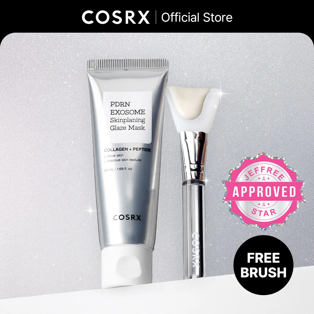 [COSRX Official] PDRN EXOSOME Skinplaning Glaze Mask (50ml) | SILICONE BRUSH INCLUDED, COLLAGEN PEEL MASK, PDRN + EXOSOME