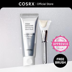 [cosrx official] pdrn exosome skinplaning glaze mask (50ml) | silicone brush included, collagen peel mask, pdrn + exosome