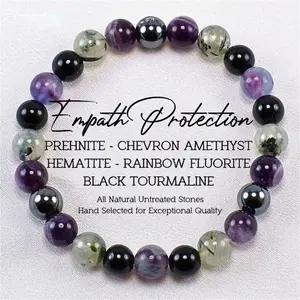 Empath Protection Bracelet Healing Stones Spiritual Jewelry Gift for Men Women
