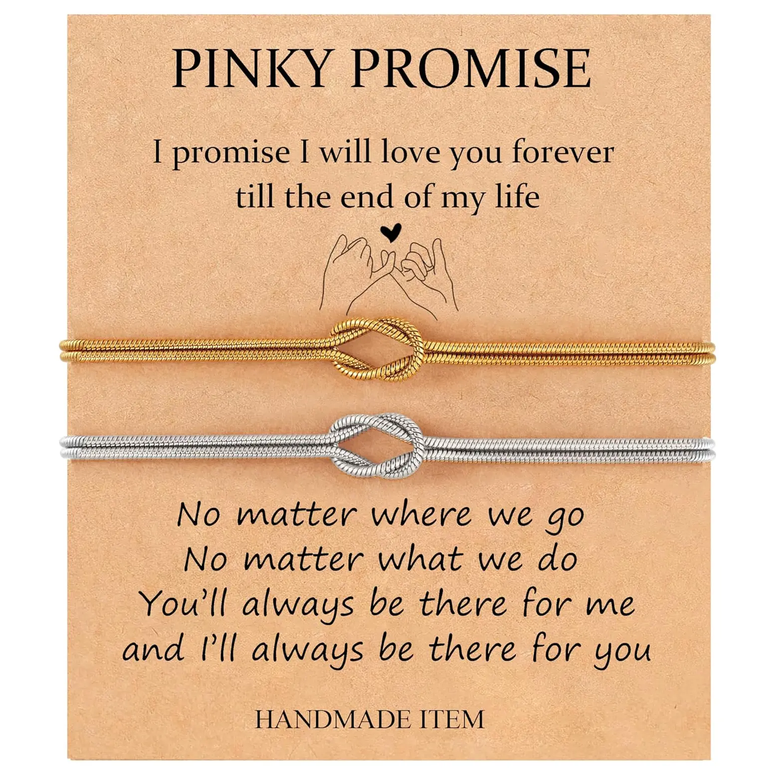 2pcs/set Matching Bracelets for Couples Infinity Love Knot Bracelet Pinky Promise Friendship Bracelets Forever Link Together