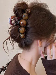 Fashionable Decor Hair Claw, Ponytail Claw Clip, Elegant Hair Accessories for Women & Girls, Minimalist Headwear Suitable for Thick Hair, Claw Hair Clips