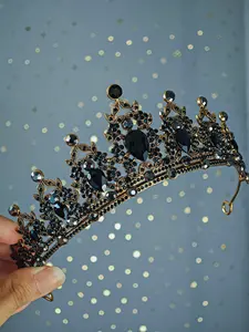 Crystal Queen Crown with Rhinestones, Wedding Headpiece, Women's Birthday Party Hair Accessory, Ballroom Costume Jewelry, Cosplay Headwear, Tiaras