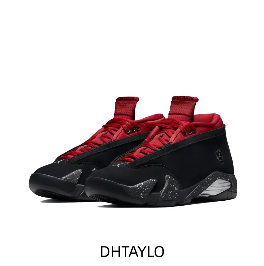 Daily Mid Ankle Lifestyle Trainers Shadow Black Exterior Warm Crimson Inner Lining Sculpted Grey Speckled Toe Guards