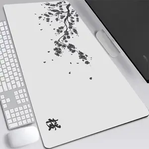 Diatom Mud Ink Wash Cherry Blossom Extended Mouse Pad | Japanese Sumi-e Sakura Desk Mat, Non-Slip Absorbent Large Gaming Pad for Minimalist Home Office Decor#DiatomMudDeskPad#InkWashCherryBlossomMat #JapaneseSumi-eDecor#GamingMousePad #MinimalistAesthetic