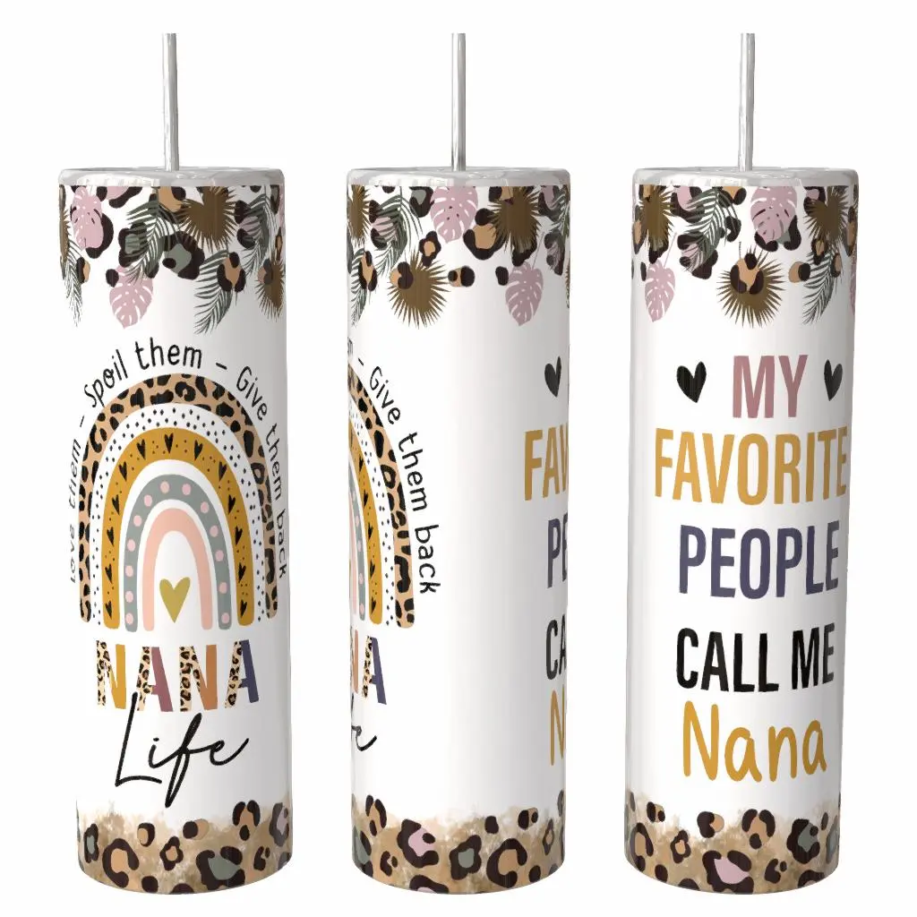 Nana Life 20oz skinny Tumbler Drinkware Insulated Lid Coffee Portable