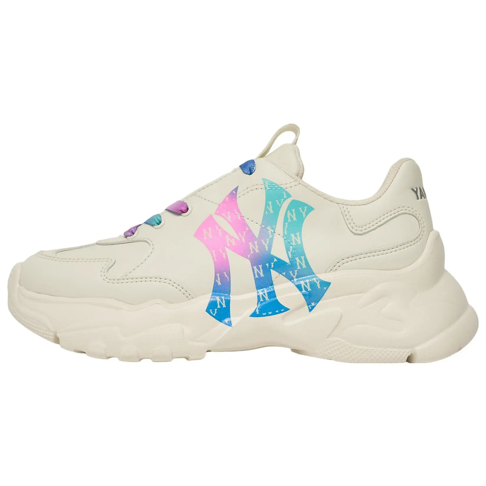 MLB Big Ball Chunky NY Gradient Low-Top Dad Trainer - Unisex Casual Sports Footwear with Breathable, Durable Athletic Design