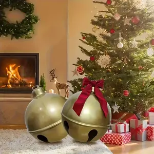 Golden Giant Inflatable Christmas Ball Decoration, Heavy-Duty, No Power Needed, Easy to Install, Shiny Surface, Durable, Festive Accessory