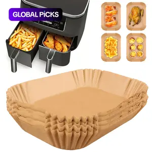 Air Fryer Liner, Non Stick Rectangular Disposable Air Fryer Parchment Paper, Air Fryer Liner Pad, Baking Utensils, Bakeware, Kitchen Accessories, Kitchen Cooking Gadgets, Fall Essentials, Kitchen Gadgets, Baking Supplies Kit #GLOBAL PICKS