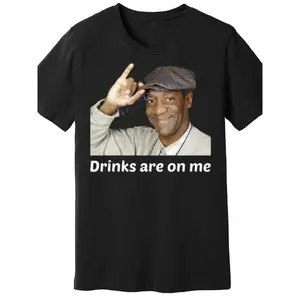 Viet Hands Bill Cosby Drinks are On Me TShirts 874552 funny Men'S Short Sleeve T-shirt black