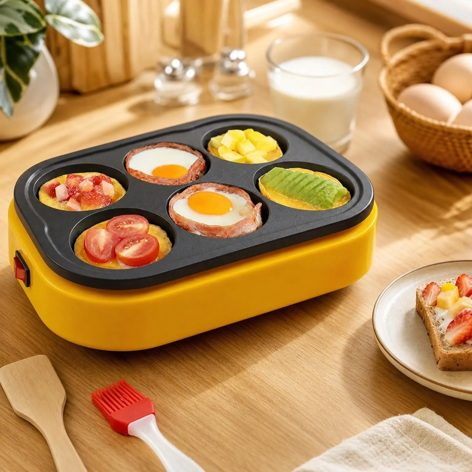 Nonstick Electric Pancake Maker for Mini Crepes and Fried Eggs
